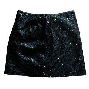 JCrew Black Sequin miniskirt
